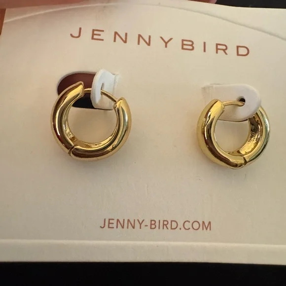 JENNY BIRD Toni Hinged Hoop Earrings - Small, Gold, BRAND NEW, $110 - Picture 9 of 9